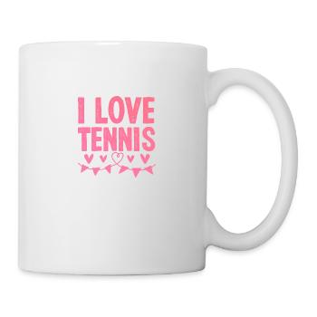Ich liebe Tennis - Tasse - Weiß - Rechts