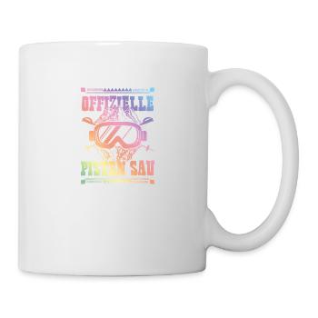 Ofizielle Pisten Sau - Tasse - Weiß - Rechts