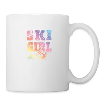 Skieuse - Mug blanc - blanc - Droite