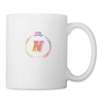 N Buchstabe Kranz - Tasse - Weiß - Rechts