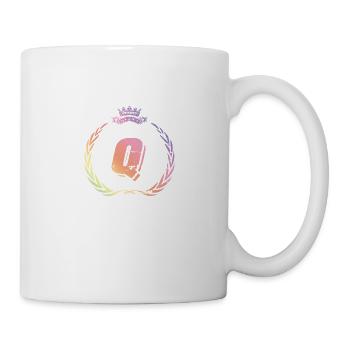 Q Buchstabe Kranz - Tasse - Weiß - Rechts