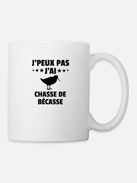 j'peux pas j'ai chasse de bécasse - Mug blanc - blanc