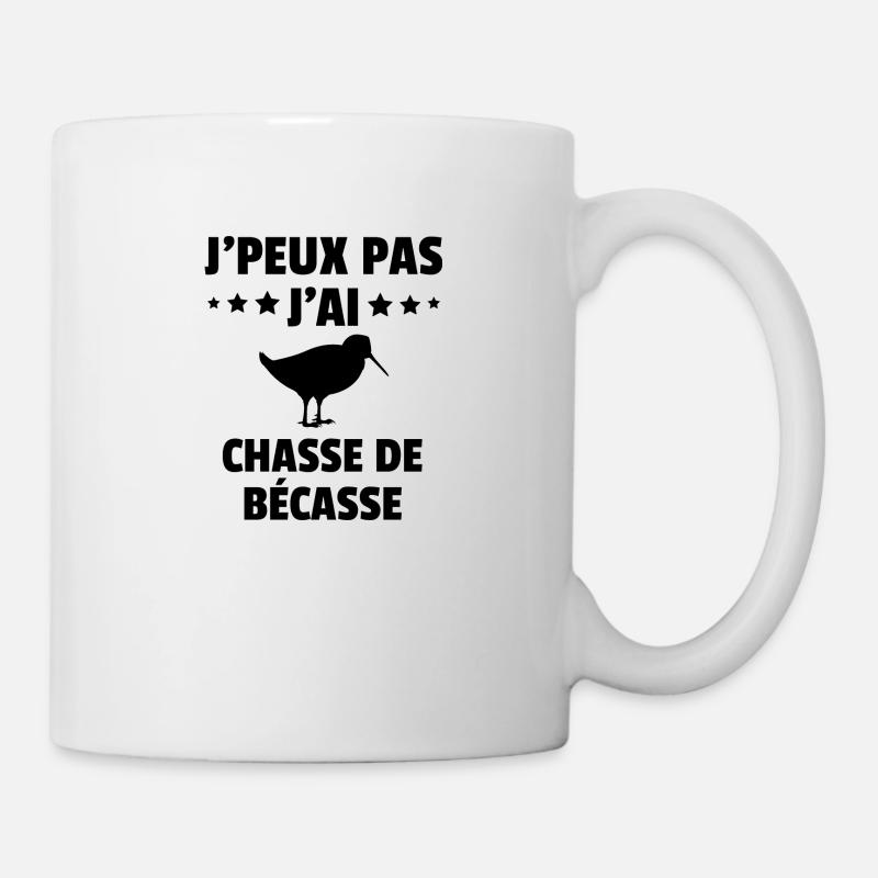 j'peux pas j'ai chasse de bécasse - Mug blanc - blanc
