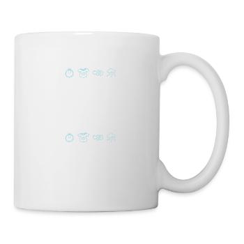 baby papas junge - Tasse - Weiß - Rechts