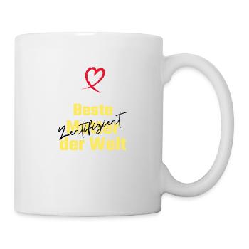 Beste Mutter der Welt. Zertifiziert-Muttertag - Tasse - Weiß - Rechts