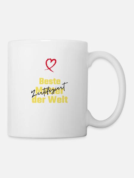 Beste Mutter der Welt. Zertifiziert-Muttertag - Tasse - Weiß
