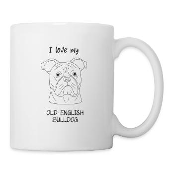 I love my Old English Bulldog - Tasse - Weiß - Rechts