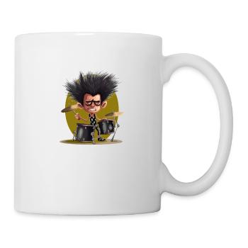 Drummer man - Tasse - Weiß - Rechts
