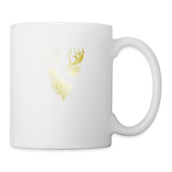 Hirsch Mandala gold - Tasse - Weiß - Rechts