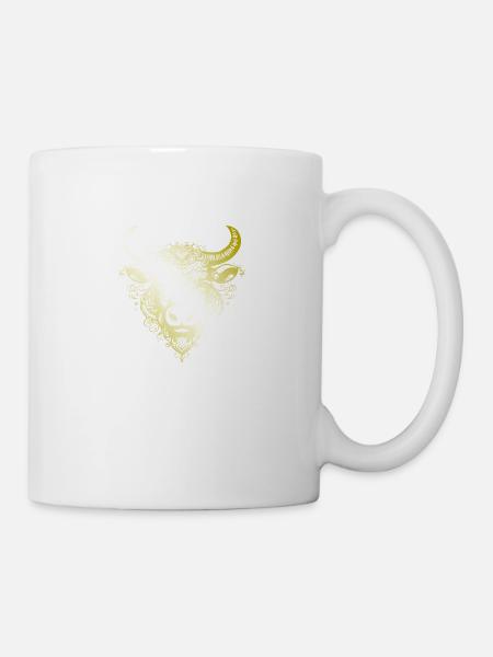 Bulle Mandala gold - Tasse - Weiß