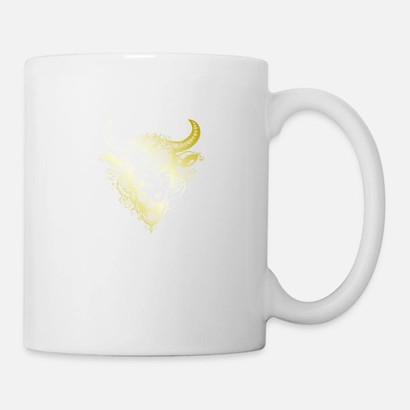 Bulle Mandala gold - Tasse - Weiß