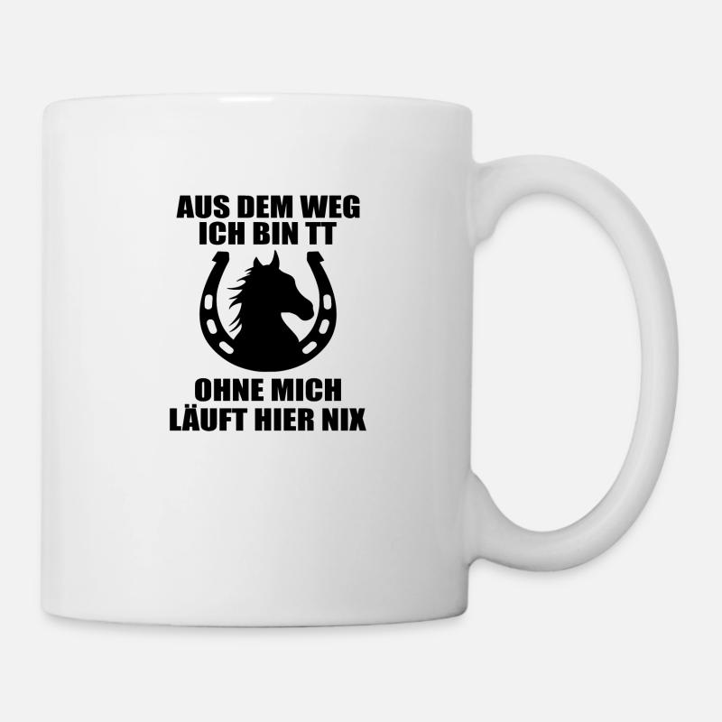 Tuniertrottel ich mach hier alles Pferd Rappe - Tasse - Weiß