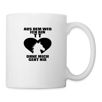 Tuniertrottel ich mach hier alles Pferd Rappe - Tasse - Weiß - Rechts