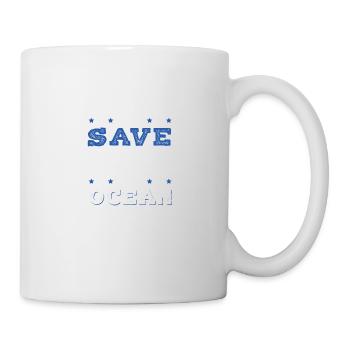save the ocean mädchen - Tasse - Weiß - Rechts