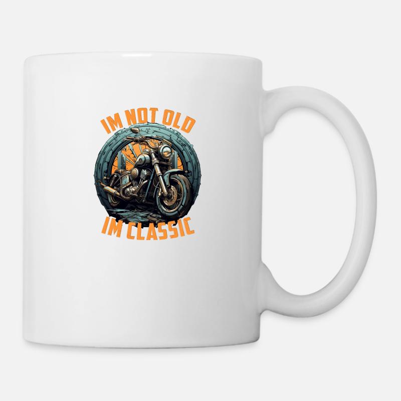 Im not Old Im classic vintage Chopper Motorcycle - Mug - white