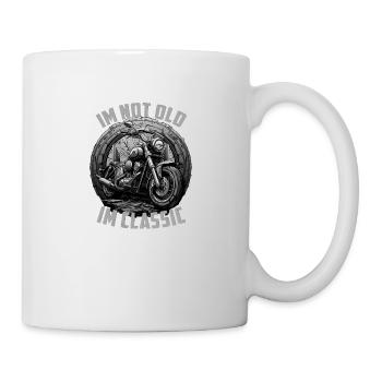 Je ne suis pas vieux im classique vintage Chopper moto - Mug blanc - blanc - Droite