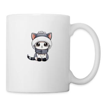 Cat Winter Comic Cute - Mug - white - Right