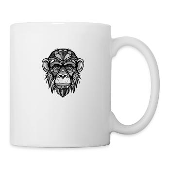 Monkey Head Portrait Animal - Mug - white - Right