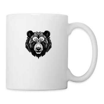 Panda Kopf Porträt Tier - Tasse - Weiß - Rechts