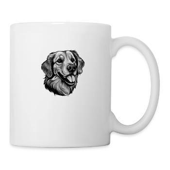 Golden Retriever Dog Head Portrait Animal - Mug - white - Right