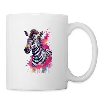 Zebra Cute Colorful in Watercolors - Mug - white - Right