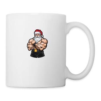 Santa Claus Muscles Gym Santa - Mug - white - Right