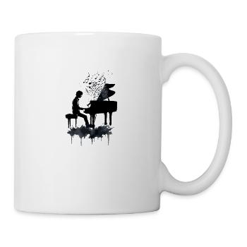 Piano Spieler - Tasse - Weiß - Rechts