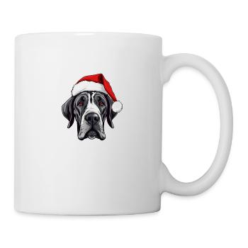 Great Dane Dog Christmas Head - Mug - white - Right