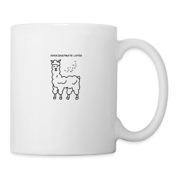 Später aufschieben - Tasse - Weiß - Rechts