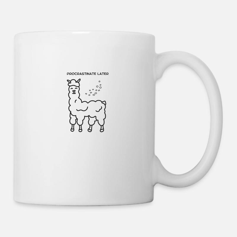 Später aufschieben - Tasse - Weiß