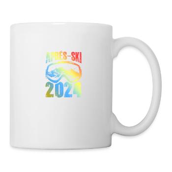 Masque de ski après-ski 2024 coloré - Mug blanc - blanc - Droite