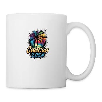 Cancun 2024 Palm Trees Multicolored - Mug - white - Right