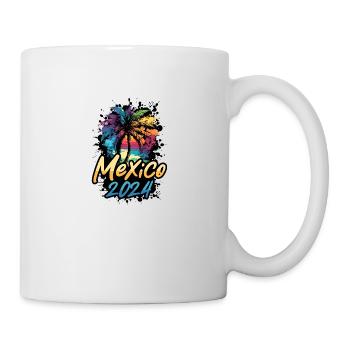 Mexiko 2024 Palmen Bunt - Tasse - Weiß - Rechts