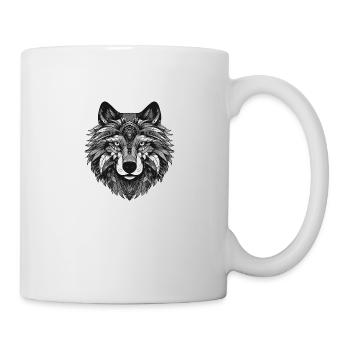 Wolf Portrait Head Animal - Mug - white - Right