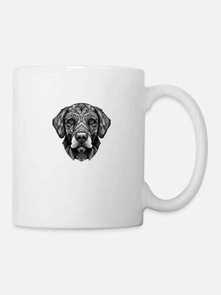 Labrador Hund Porträt Kopf Tier - Tasse - Weiß
