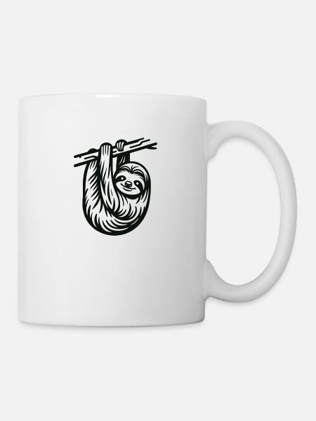 Faultier - Tasse - Weiß
