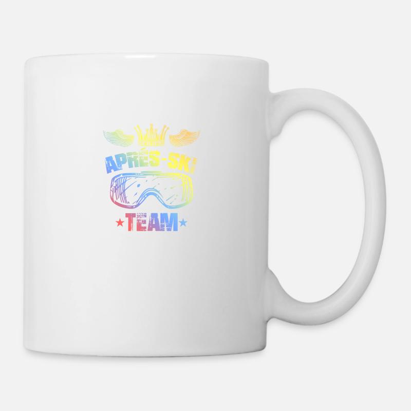 Apres Ski Team Bunt Skibrille - Tasse - Weiß