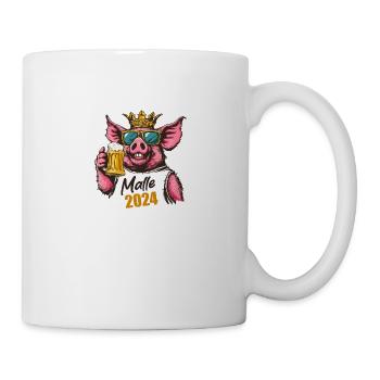 Malle 2024 König Schwein Bier - Tasse - Weiß - Rechts