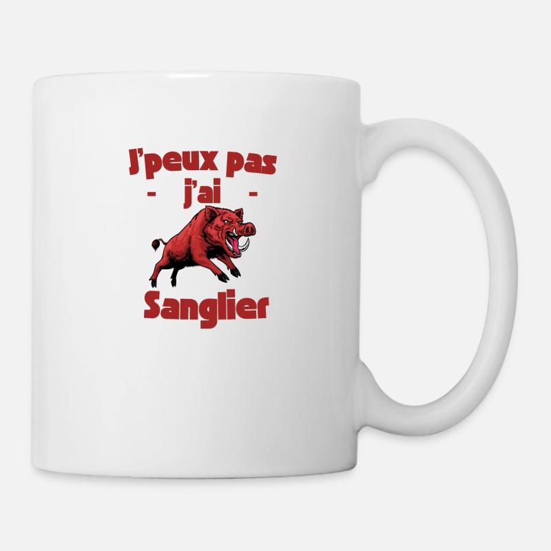 J'peux pas j'ai Sanglier - Mug blanc - blanc