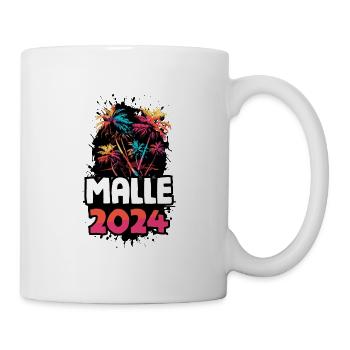 Malle 2024 Urlaub Reise Bunt - Tasse - Weiß - Rechts