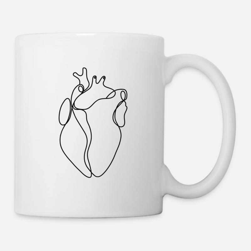 Menschliches Herz - Tasse - Weiß