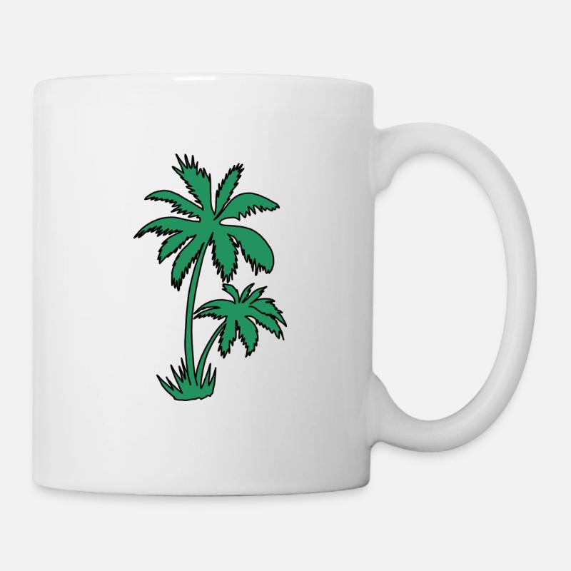 Palme - Tasse - Weiß