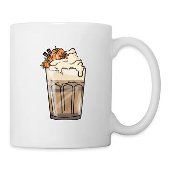 Kürbis Latte Macchiato - Latte à la citrouille et aux épices - Mug blanc - blanc - Droite