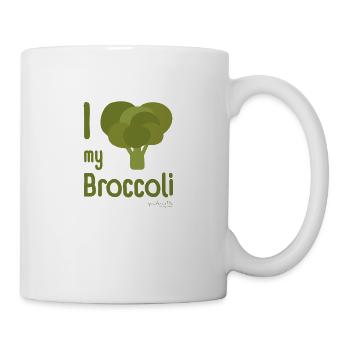 I Love My Broccoli – For Vegetable Lovers - Mug - white - Right