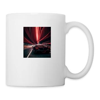 Rotes Sportauto - Tasse - Weiß - Rechts