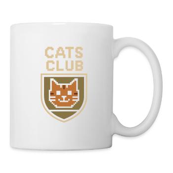 Pixel Art Cat Club Emblem - Mug - white - Right