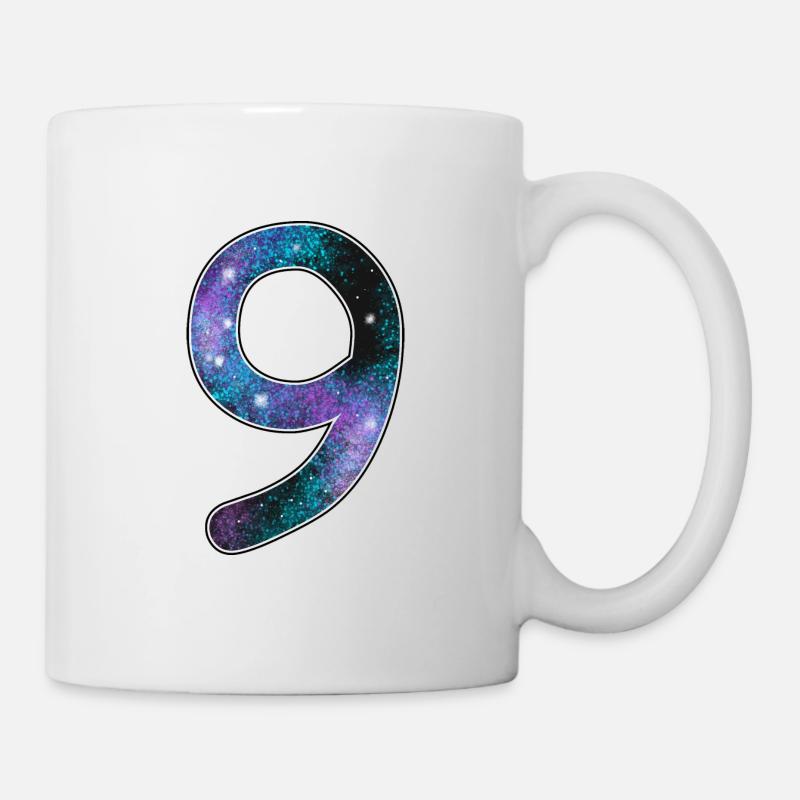 Geburtstag Neun Sterne - Tasse - Weiß