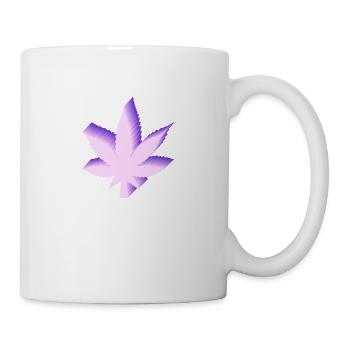 Modern Weed Leaf Design Lilac - Mug - white - Right