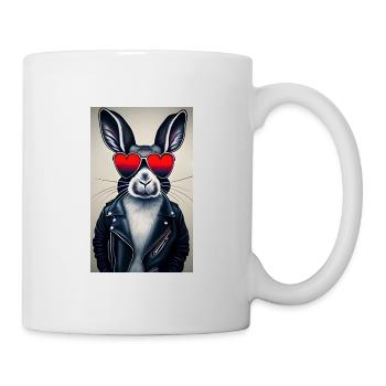 Lässiger Biker alter Hase Herzchen - Tasse - Weiß - Rechts
