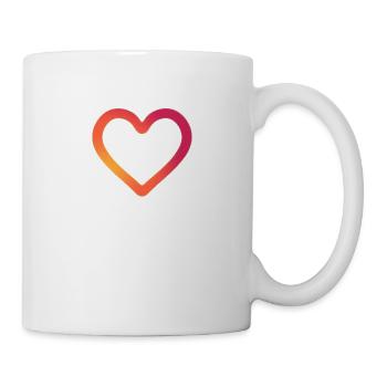 herz neon - Tasse - Weiß - Rechts